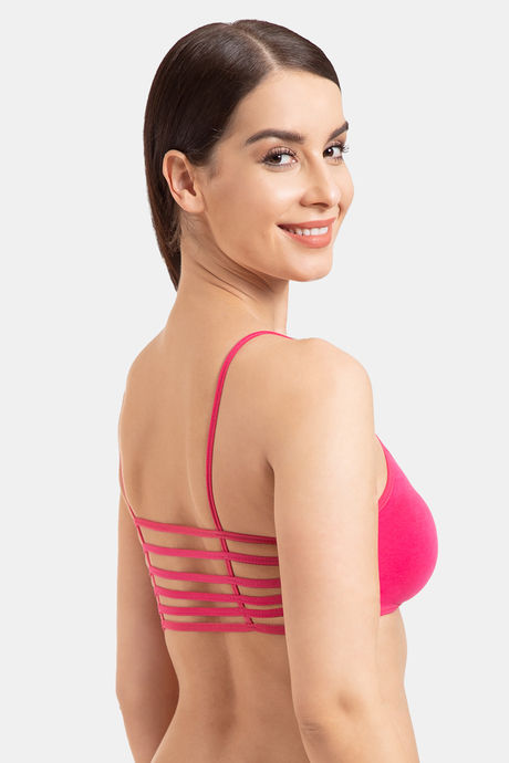 Tweens Padded Non-Wired Full Coverage Cage Bra - Dark Pink — image 4